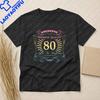 Cute Pastel 80th Birthday Funny Gift Idea ShortSleeved Unisexs And Unisexs Funny RoundNeck Shirts Comfortable TShirts