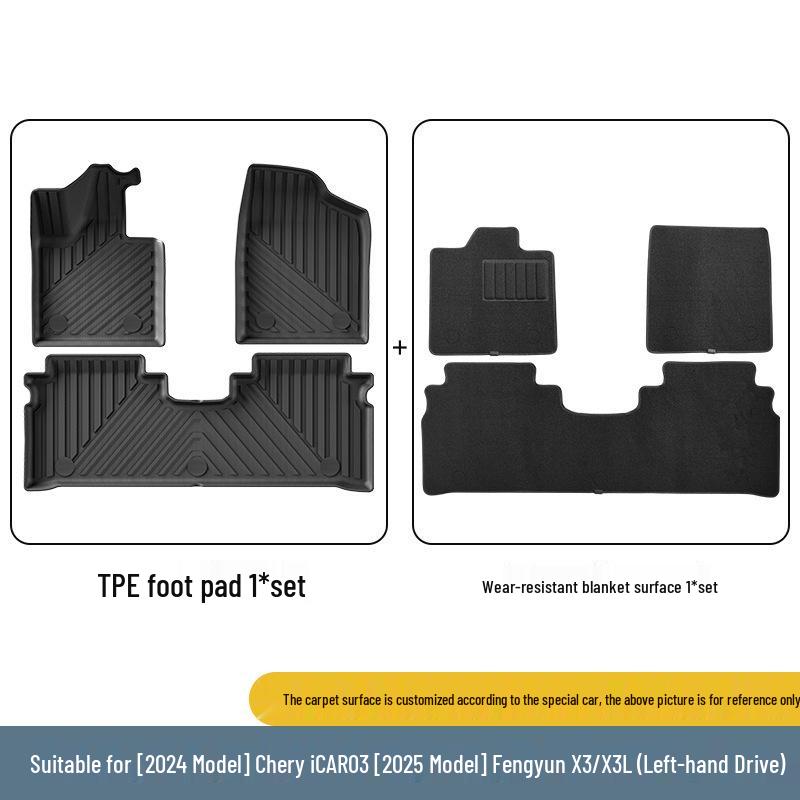 24 Chery ICAR03/JAECOO J6 TPE Floor Mats & Trunk Mats