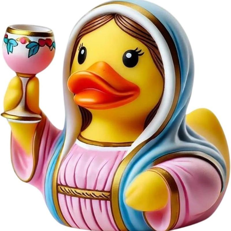 Jesus Duck and Mary Duck StatuesHome Garden Desk Decorations Handicrafts Gifts