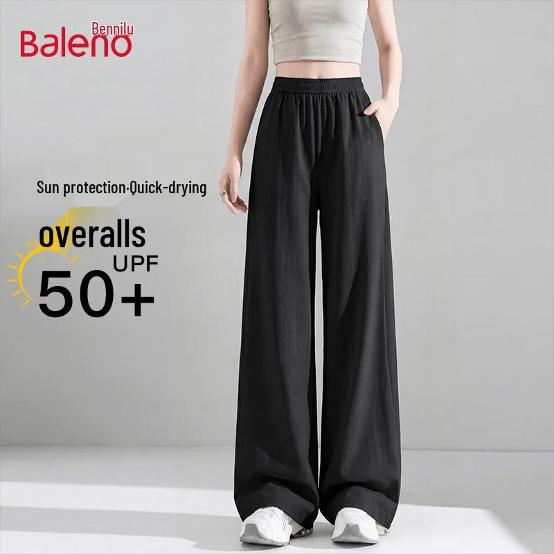 Baleno Women s Quick-Dry Ice Silk Wide-Leg Cargo Pants L