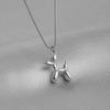 Silver Cute Animal Balloon Dog Necklaces Creative Pendant Clavicle Chain Necklace Ladies Girl Jewelry