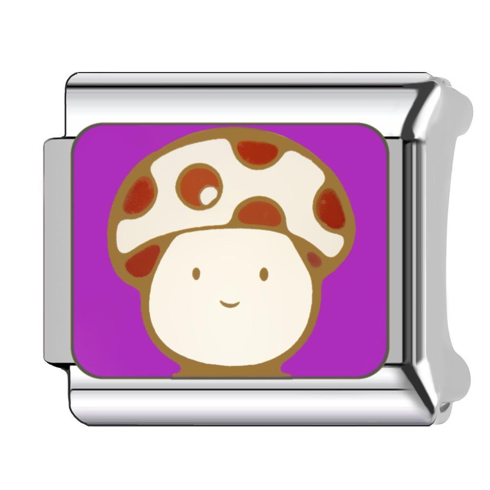Bracelet Modular Titanium With Steel Cartoon Fruit And Vegetable Charms
