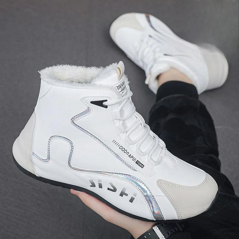 Waterproof Snow Boots Men 2025 New Winter Fashion Warm Cold Resistant High Top Cotton Shoes Non-slip Thicken Plush Ankle Boots