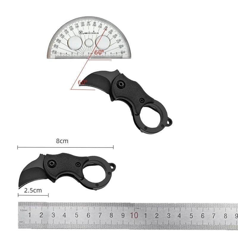 NEW Keychain Pocket Stainless Steel Camping Small Mini Portable Knife Peeler Fixed Blade Multi EDC Tool  with Chain