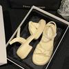 Summer New Fairy Style Pearl Platform Sandals