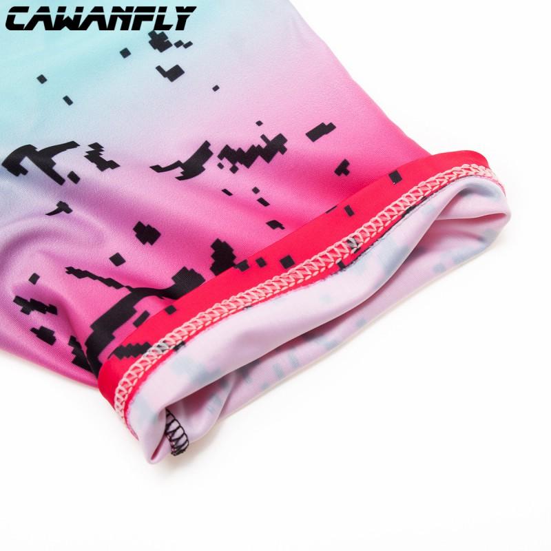 Womens Triathlon Cycling Suit With Print Design Quick-Dry Sportswear Road Bike Running Swim Transition