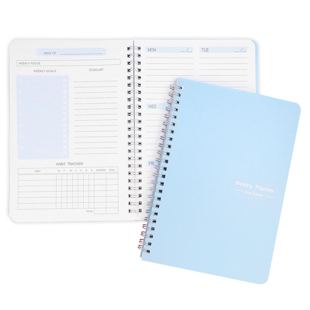 Spirála Notebook 52 týdnů Denně Týdenní Agenda Rozvrhy studentů Papírnictví Kancelář Školní potřeby