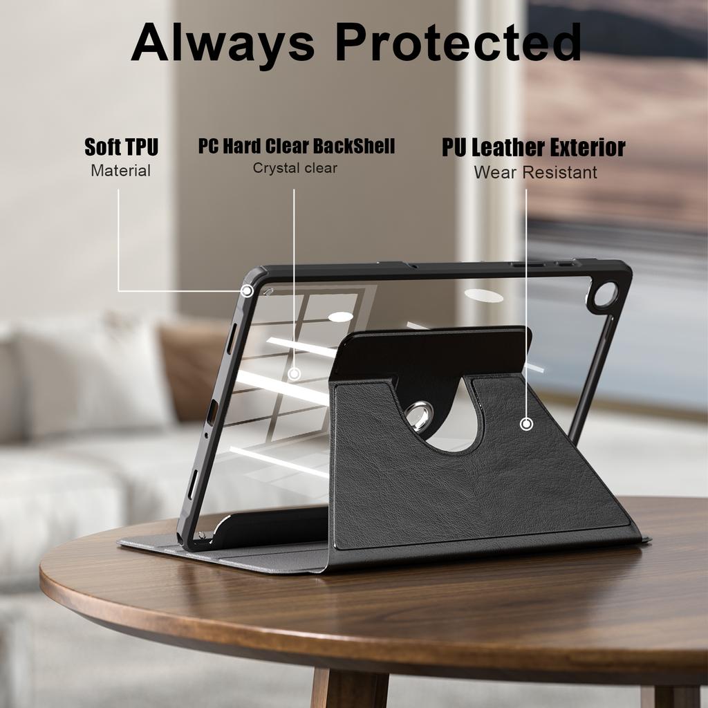 Für Samsung Galaxy Tab A9+ SM-X210 SM-X216 SM-X218 Hülle PU-Leder+Acryl+TPU Tablet Ständer Abdeckung