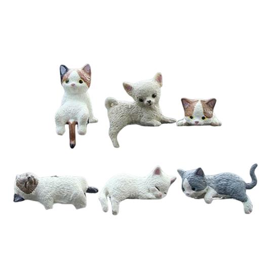 Dekorace na palubní desku auta Kočka Mini figurky spící koťátka na čelní sklo a konzoli Roztomilé PVC ozdoby Bezpečný rozkošný doplněk do interiéru auta