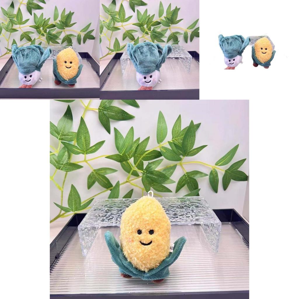 Cute Vegetable Plush Doll Creative Keychain Broccoli Corn Garlic Onion Soft Toy