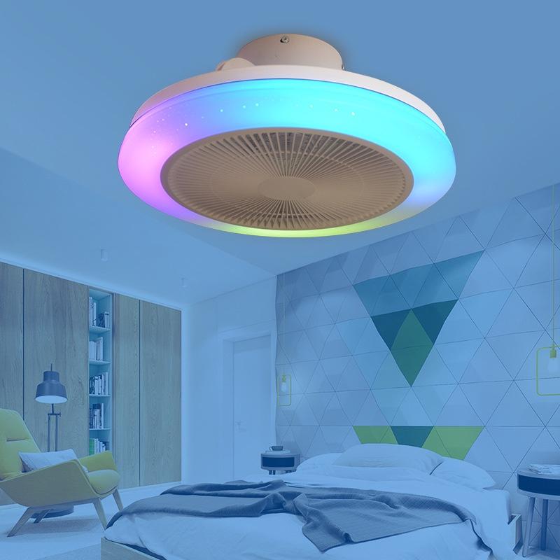 300W Modern RGB LED Ceiling Fan Lights APP Remote Control Fan 3-Wind Adjustable Speed Dimmable Ceiling Light Fan 48*20cm