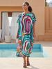 Elegant Plus Size Bikini Cover-Up: Sun Protection Loose Long Beach Dress