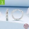 Twist Line Ear Buckle Female Cold Wind S925 Sterling Silver Earrings Earrings