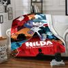 Hilda Mountain Flannel Blanket Super Soft Warm Cozy Blanket for Sofa Bed Office Travel All‑Season Home Decor Gift