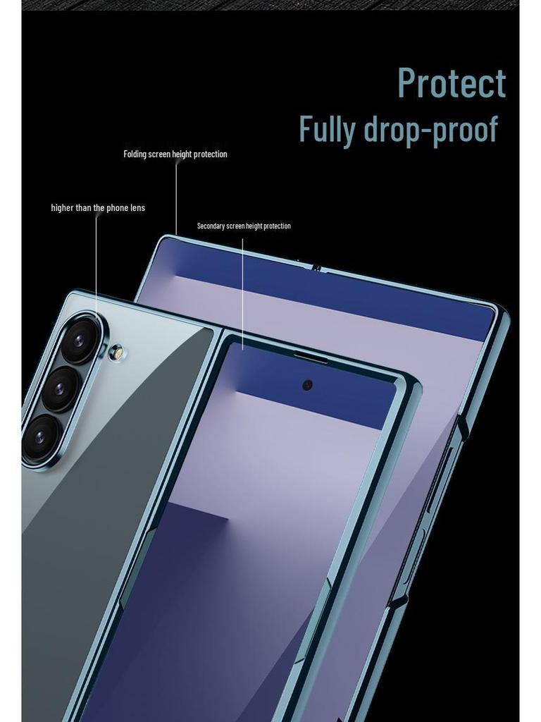 Galaxy Z Fold7 Anti-Fall Electroplated Transparent Case