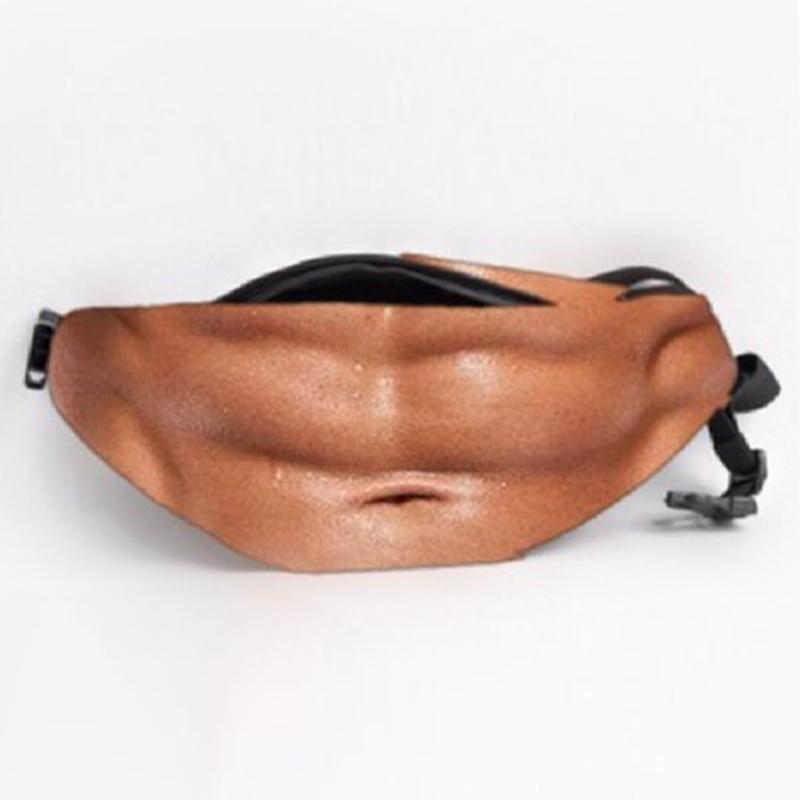 Creative Fake Belly Waist Bag Beer Belly Fanny Pack Funny Gag Gift Party Festival Cosplay Costume Outdoor Sports Waist Bag