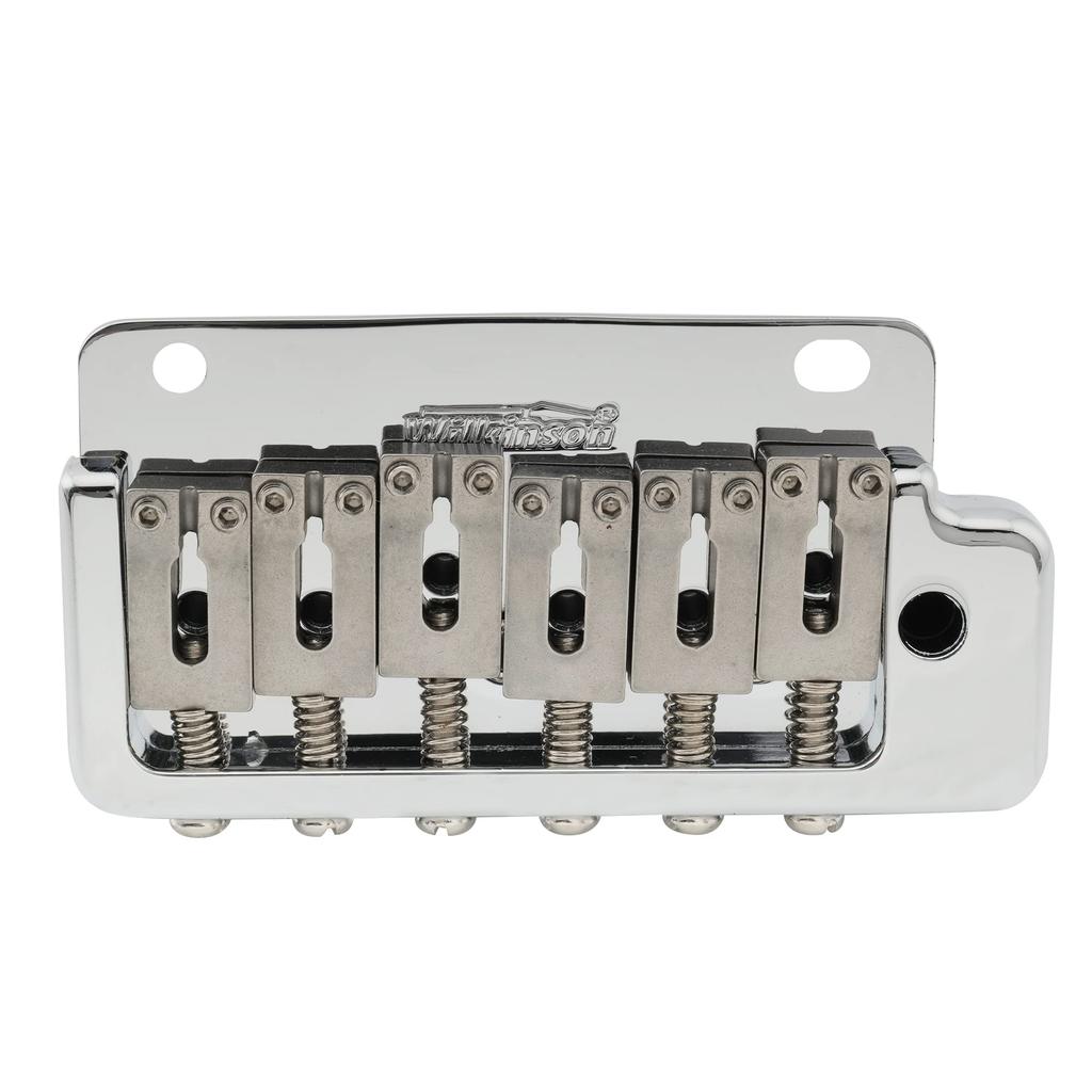 Wilkinson String Pitch Tremolo Unit Bridge with Full Block Steel Saddles for Import Strat Chrome WVP2-SB 10.8mm Two-Point Japan/Korea Guitars,
