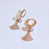 Temperament Small Skirt Earrings Zircon Bow Ear Buckle Fan Earrings Women'S Earrings