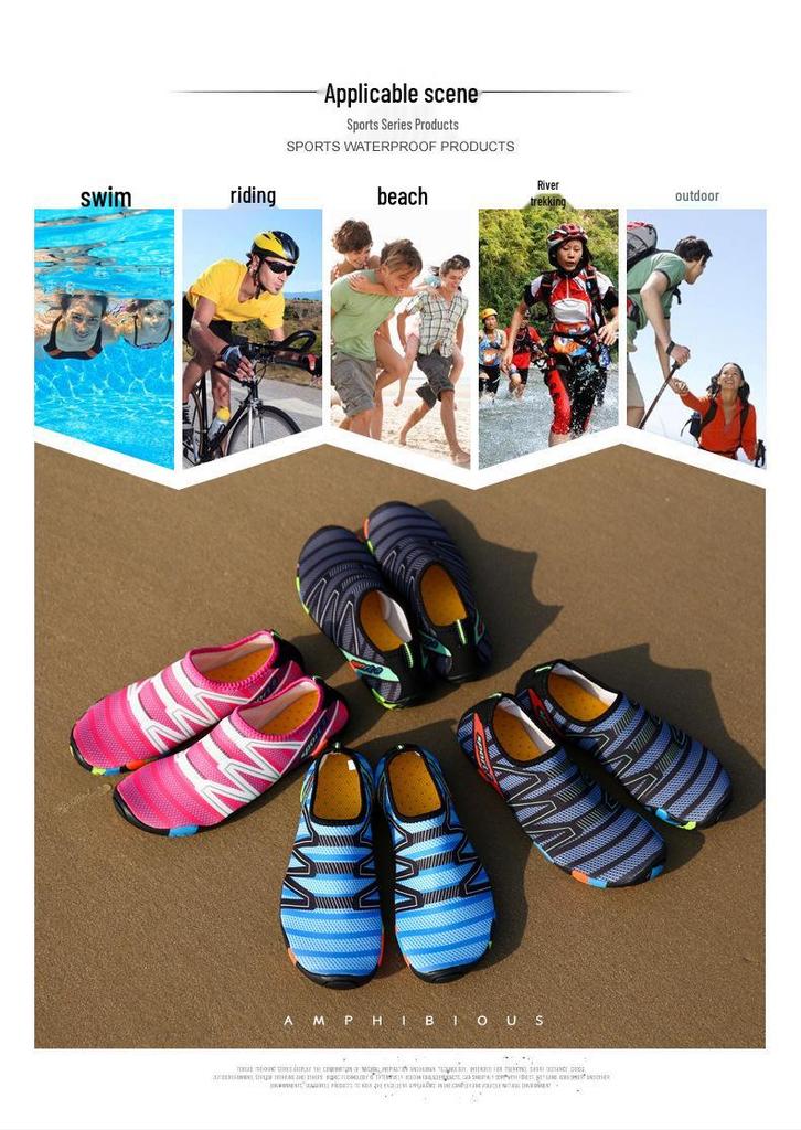 Unisex Quick-Dry Water Shoes: Perfect for Swimming, Diving, Hiking, Snorkeling, and Beach Activities.