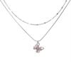 Y2K Titanium Steel Hollow Butterfly Double-Layer Necklace for Women - Light Luxury Clavicle Chain Choker