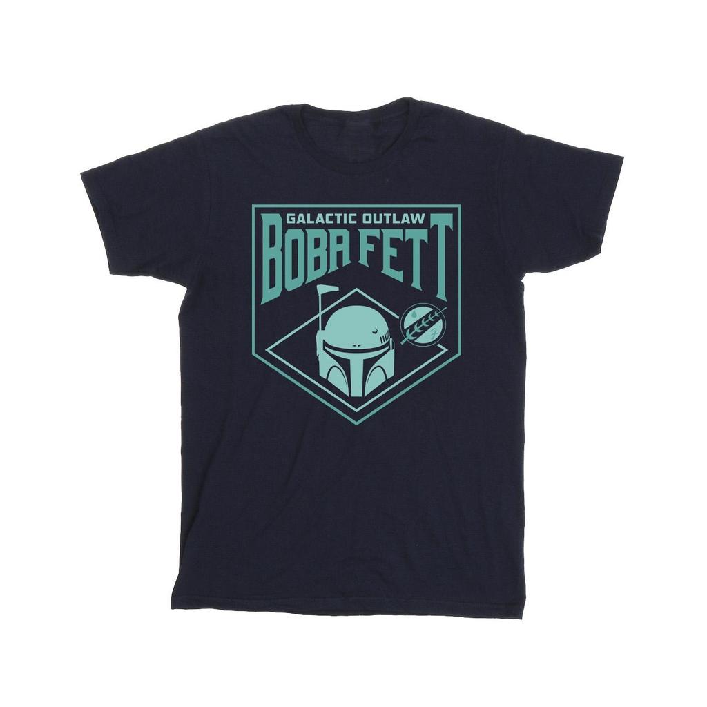 STAR WARS Mens The Book Of Boba Fett Galactic Helm Chest T-Shirt
