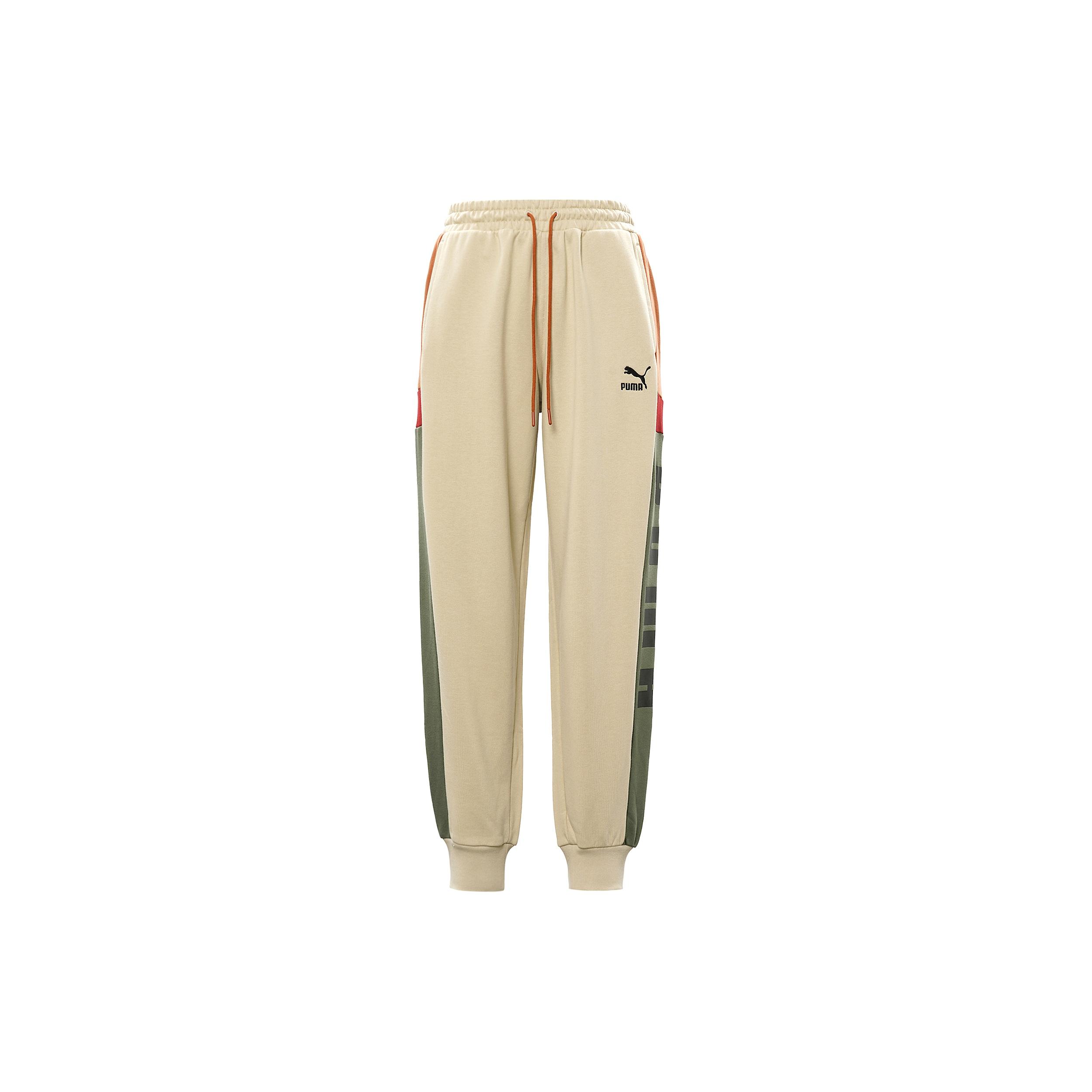 PUMA Retro Block Sweatpant  Beige Grey Red Black  Men s 530714-12 XXL