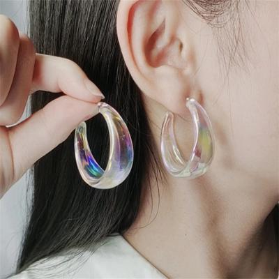 Neue Mode Illusionäre transparente Farbe Ohrringe für Frauen Mädchen Geschenk Schmuck Großhandel