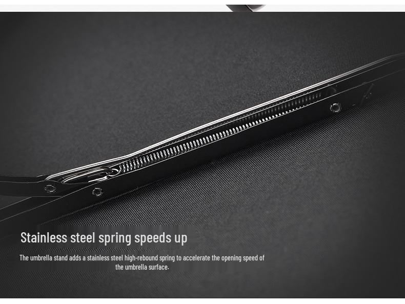 Automatic Three-Fold Sun & Rain Umbrella with Logo, Black Glue Sunscreen, and Ten Ribs