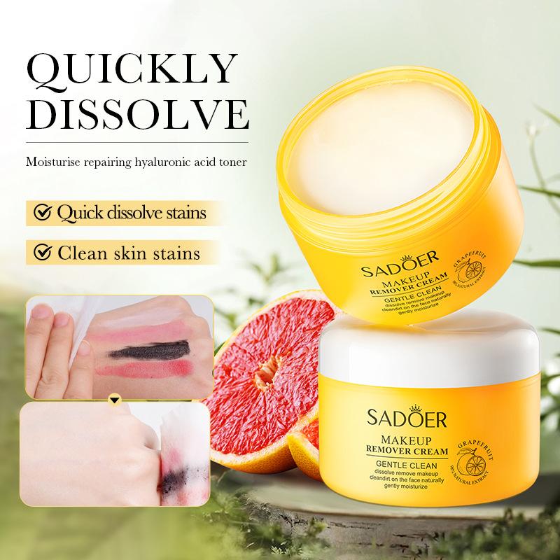 Soft Grapefruit Makeup Remover 80g Deep Cleansing Hydrating Makeup Remover Skin Care Products