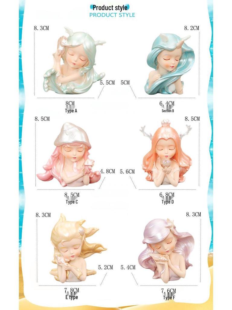 Mermaid Princess Cake Topper for Kids' First Birthday Party