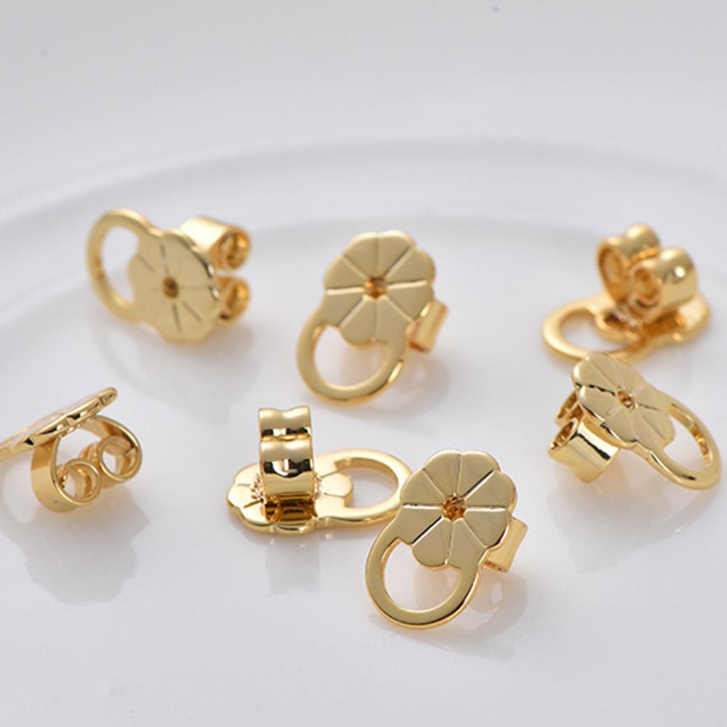 10 st Örhängeslyftare Justerbara Hypoallergena Öronlobsstöd Baksidor Metall Örhängestoppare för Hängande Örhängen