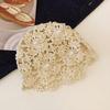 Retro Elegant Hollowed Out Knitted Hat Thin Flower Bohemian Style Beanies Solid Color Pearl Weave Cap Outdoor