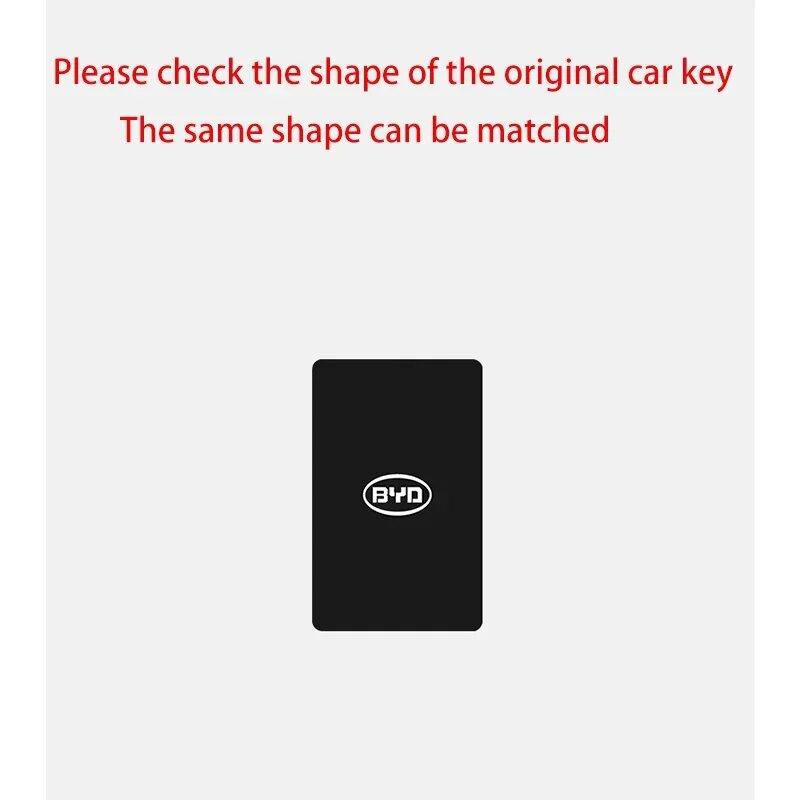 Zinklegierung Leder NFC-Karte Fernschlüsselhülle für Byd Tang Dm Han Ev Song Qin Pro Plus Dmi Schlüsselhülle Autoschlüsselanhänger Hülle