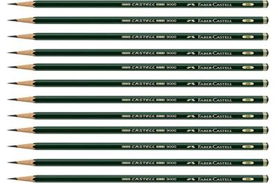 9000 Graphite Smooth Pack of 12 Faber-Castell Pencils, Writing,