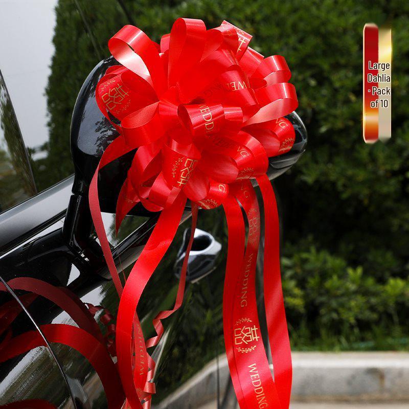 Wedding Car and Room Decor Set with Ribbons and Butterflies