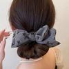 French Retro Bow Claw Clip Women'S  Back Of The Head Ponytail Clip Hair Accessories