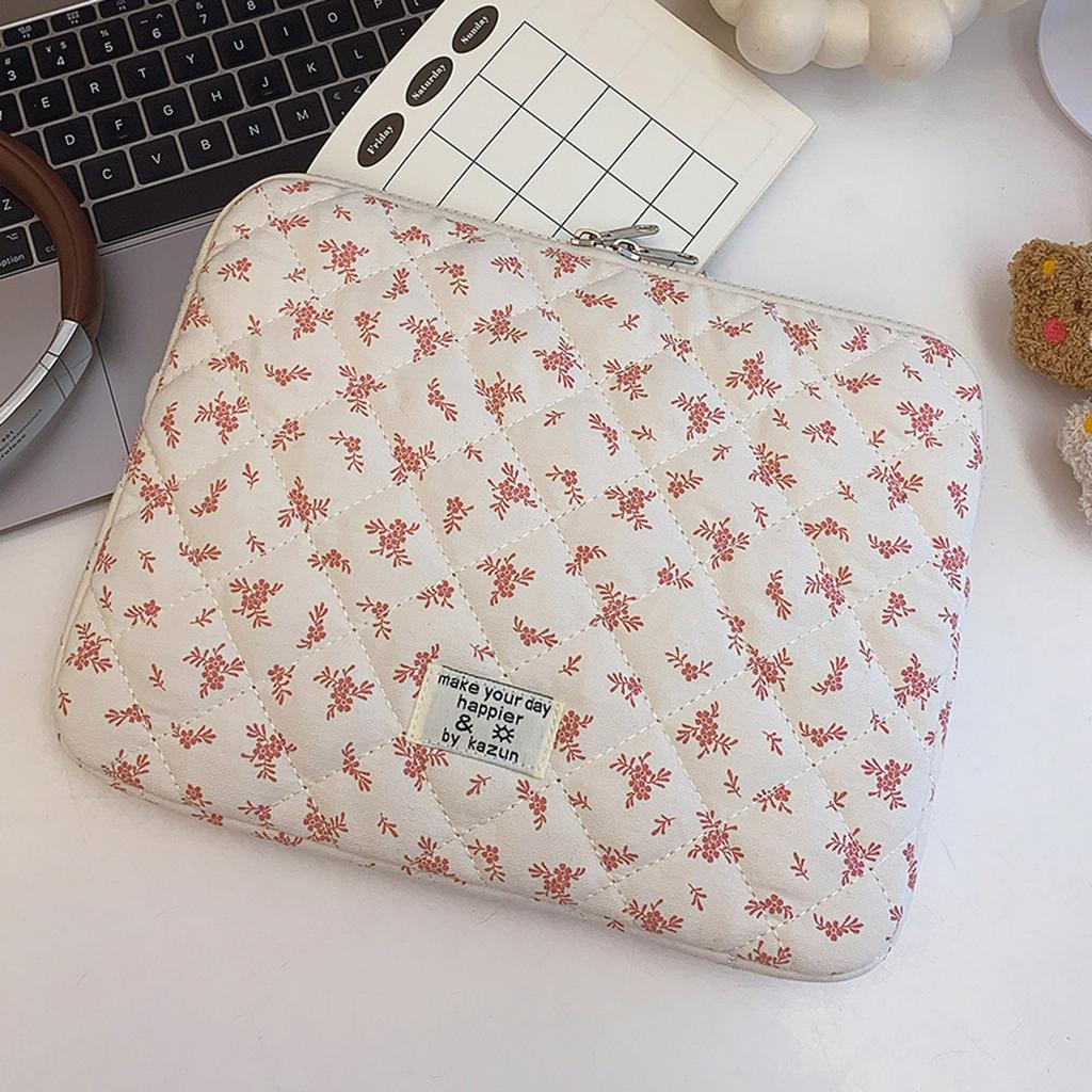 11 Inch/14 Inch/15 Inch Laptop Bag Flower Print Laptop Sleeve Quilted Laptop Carrying Case Pouch Computer Bag Tablet Storage Bag