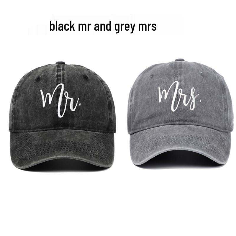 2022 Ретро Потертая Вышитая Бейсболка Мистер и Миссис Adjustable
