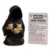 Halloween Gothic Black Death Statue DeathThemed Sculpture for Desk Horror Desktop Decoration Resin Grim Statue Craftsmanship