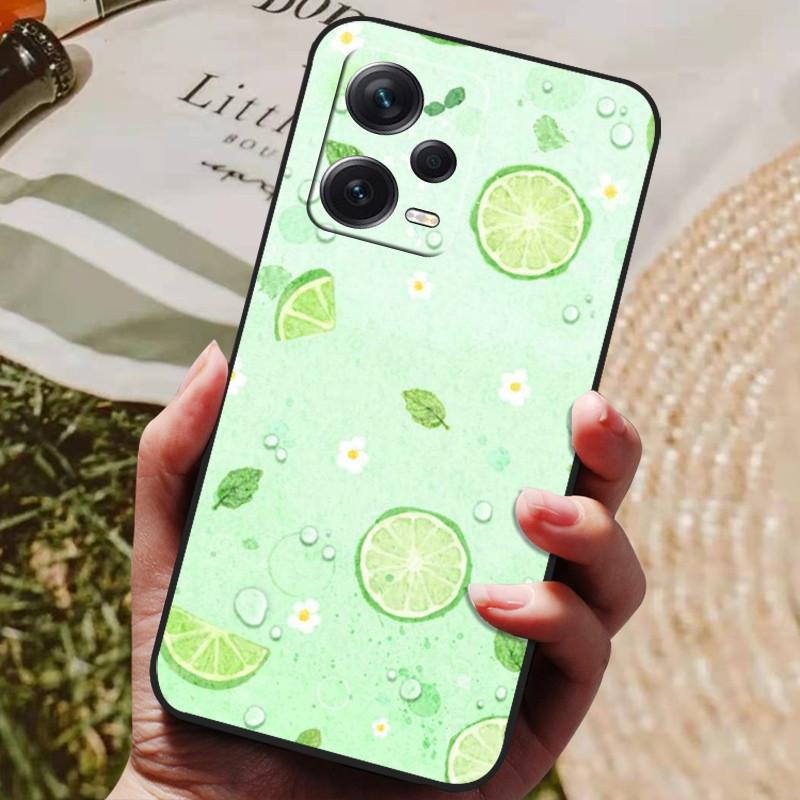 Dla Redmi Note 12 Pro 5G NFC Etui Czarna Pokrywka Lew Wilk Silikonowe Miękkie Tylne Etui Dla Telefonu Xiaomi Redmi Note12 Pro 5G Capa