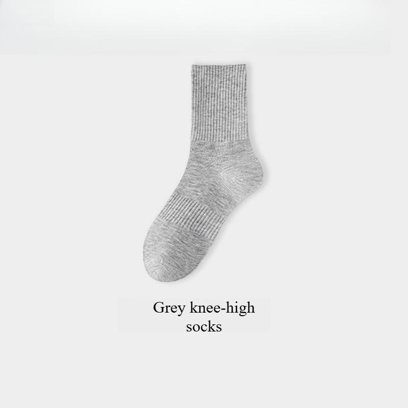 5 Pairs of 100% Cotton Socks for Men and Women, Thin Mid-calf Socks for Summer, Sweat-absorbent and Odor-resistant Pure Cotton Men's Socks