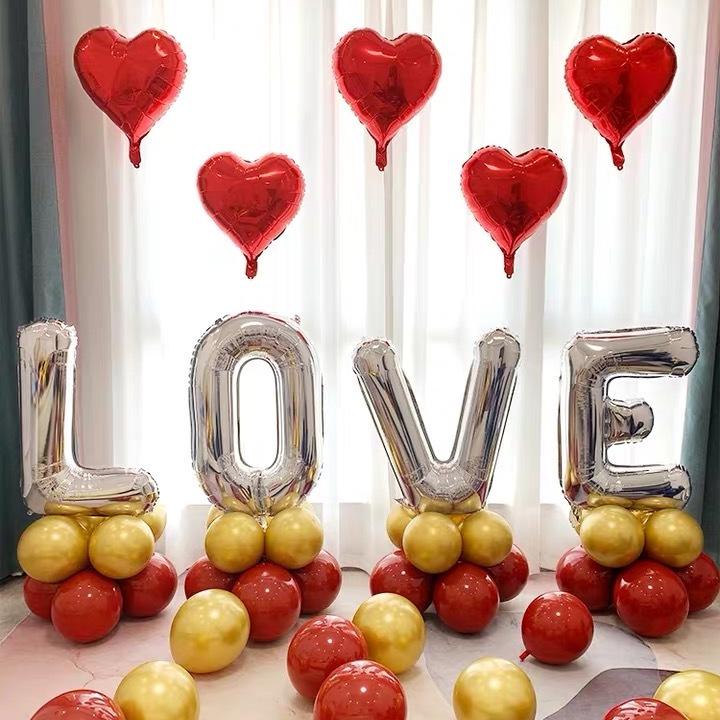 Romantic LOVE Balloon Set for Proposal, Birthday, or Wedding Room Decoration