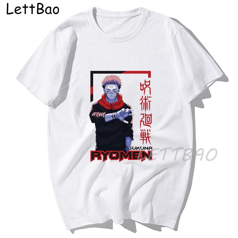 Funny Jujutsu Kaisen T Shirt Anime Shirt Short Sleeve Satoru Gojo Print Summer Tops Japanese Style
