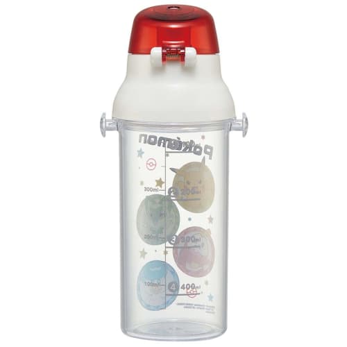 Skater Children's Clear Plastic Water Bottle 480ml Pokemon 23 with Scale To Manage Hydration PSB5TRC-A