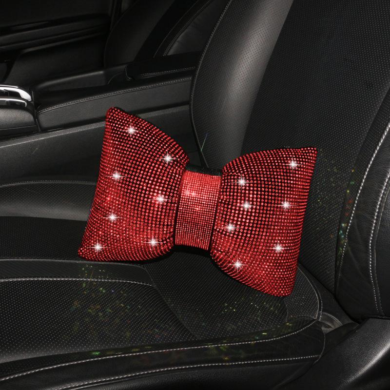 Multi-Color Diamond Car Neck Pillow and Waist Support for Women