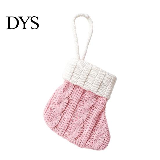 Xmas Tree Hanging Decorations Christmas Tableware Holder, Knitted Stockings Spoon Knife Fork Decorative Pendants for Trees Bag Fireplace, Tree,