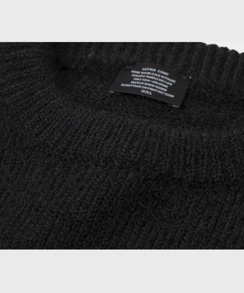 LETTERCOMO Daily Wool Round Knit Black