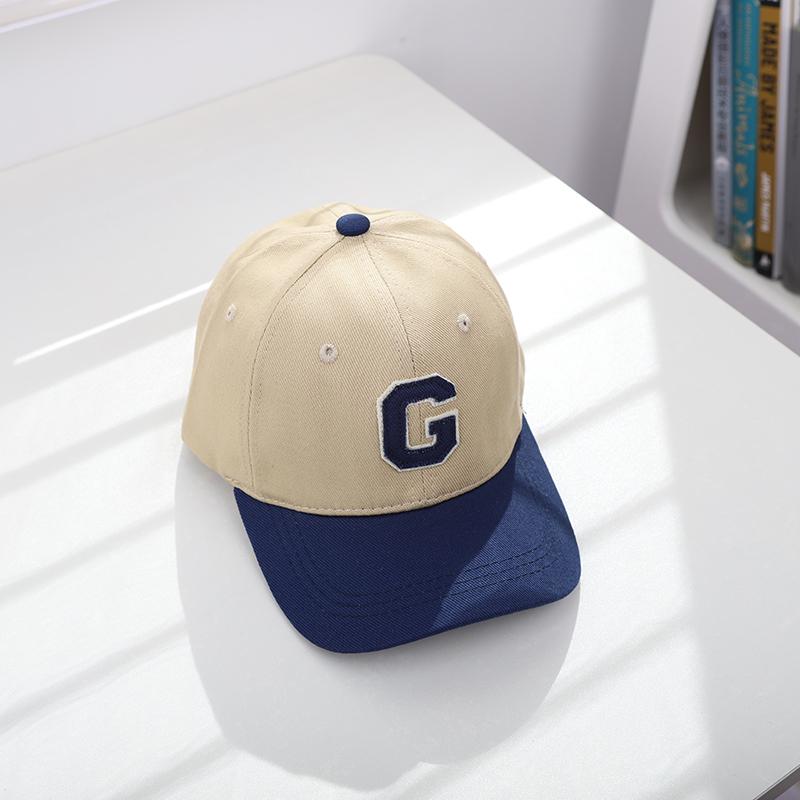 Summer Kids Baseball Cap Letter G Embroidery Peaked Caps for Boys Girls Solid Color Children Adjustable Sun Hat