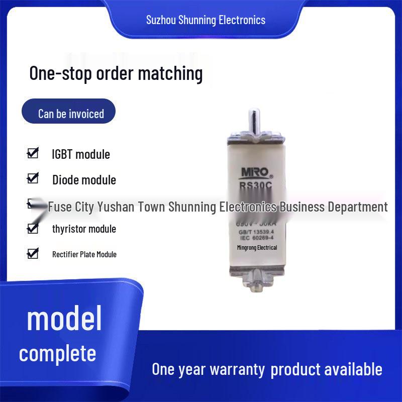 RS30C AR Fuse 500V - Options: 40A, 50A, 63A, 80A - All New Original Models Available RS30C aR