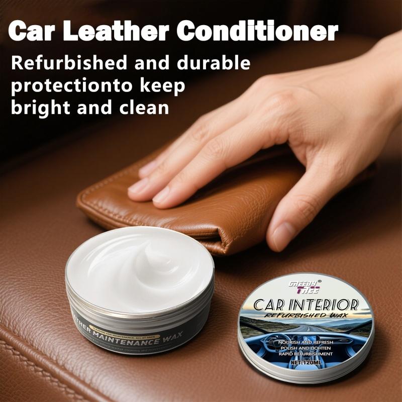 Premium Innenraum-Auffrischungswachs – Frischt Ausgeblichene Armaturenbretter & Sitze auf, UV-Schutz & Anti-Riss-Formel, Sicher für Leder/Kunststoff
